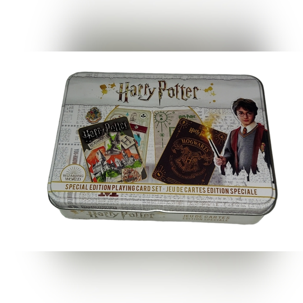New Harry Potter Special Edition Playing Card Set 2 Decks + Case